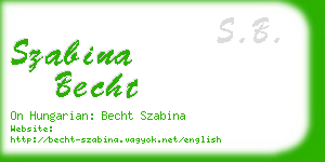 szabina becht business card